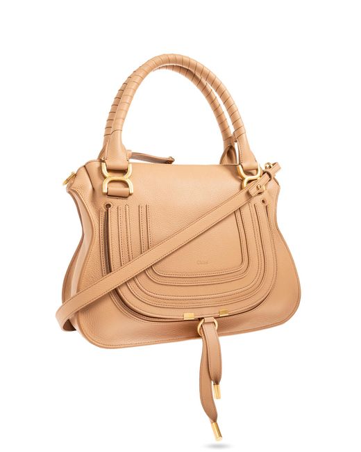Chloé Natural 'marcie Medium' Leather Shoulder Bag,