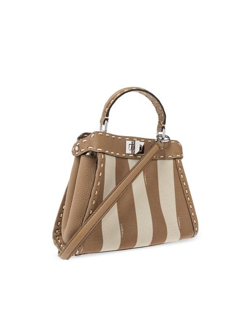 Fendi Natural Shoulder Bag 'Peekaboo'