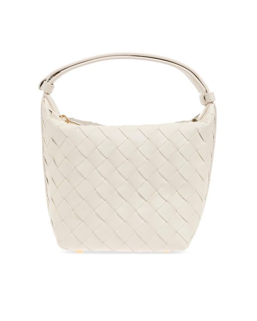 Bottega Veneta White Handbag `small Andiamo`,