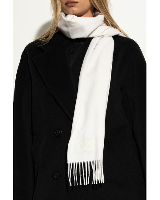 Max Mara White Cashmere Shawl