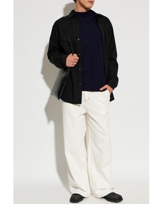 Jil Sander Blue Wool Sweater for men
