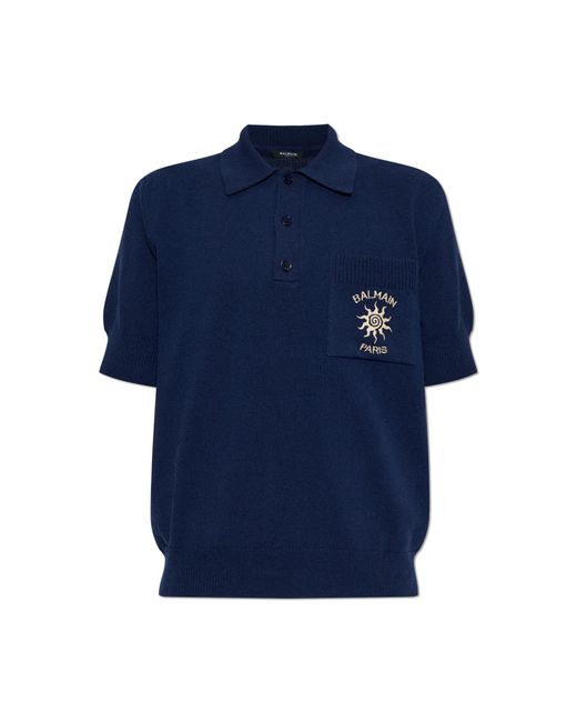 Balmain Multicolor Polo With Pocket for men