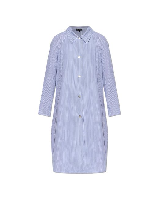 Rag & Bone Blue Cotton Coat With Striped Pattern