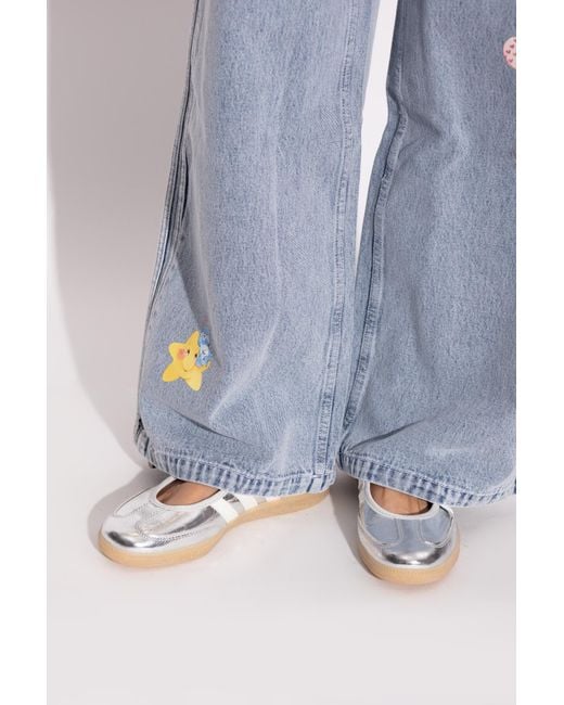 Adidas Originals White Ballet Flats 'Samba Jane'