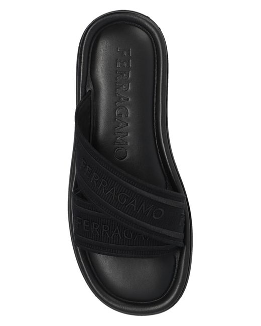 ferragamo slides blue