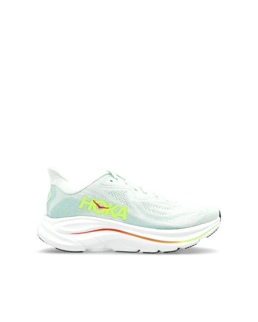 Hoka One One Green Sports Shoes 'Clifton 10'