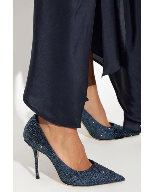 Jimmy Choo Blue Heeled Shoes 'Love 100'