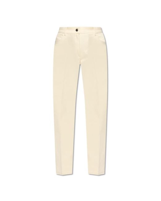 Moncler White Cotton Trousers