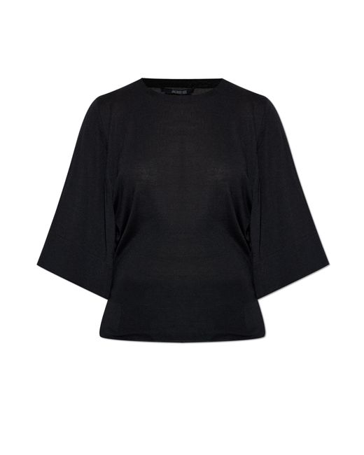 Jacquemus Black Top With Embroidered Logo