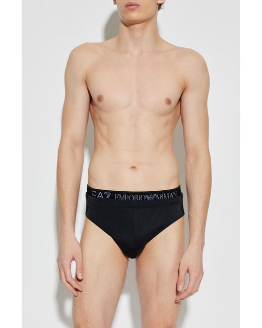EA7 Black Swimming Briefs for men