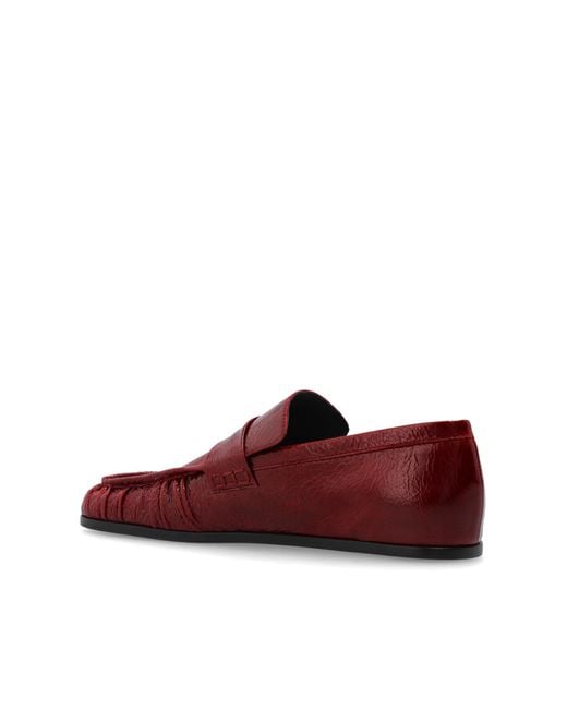 Jil Sander Red Leather Shoes