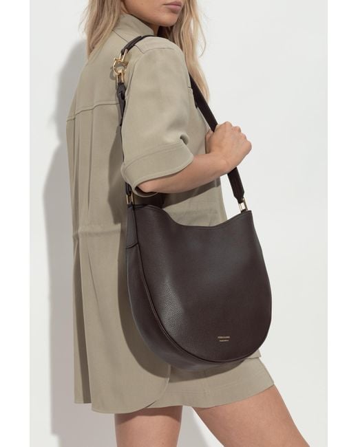 Ferragamo Brown Shoulder Bag "North-South Hobo Medium"