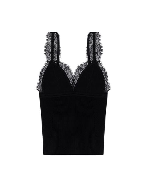 Blumarine Black Ribbed Top
