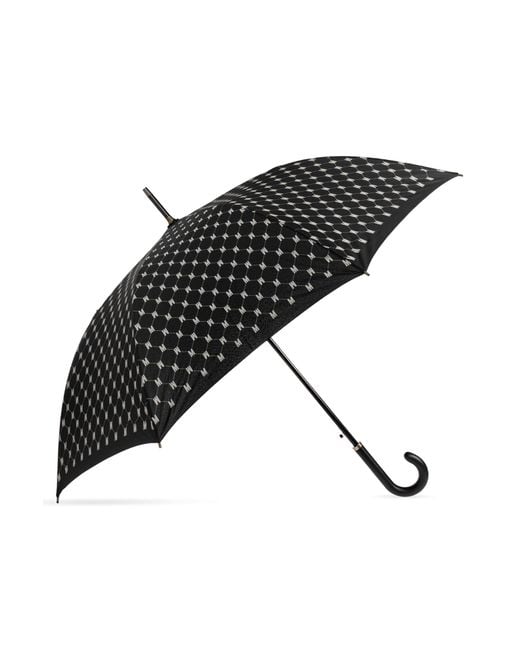 Moschino Black Parasol With Monogram