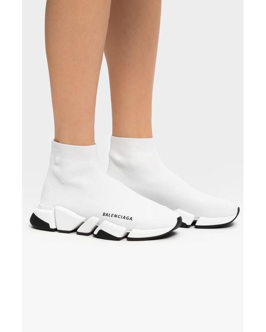 Balenciaga 'speed 2.0 Lt' Sock Sneakers in White | Lyst