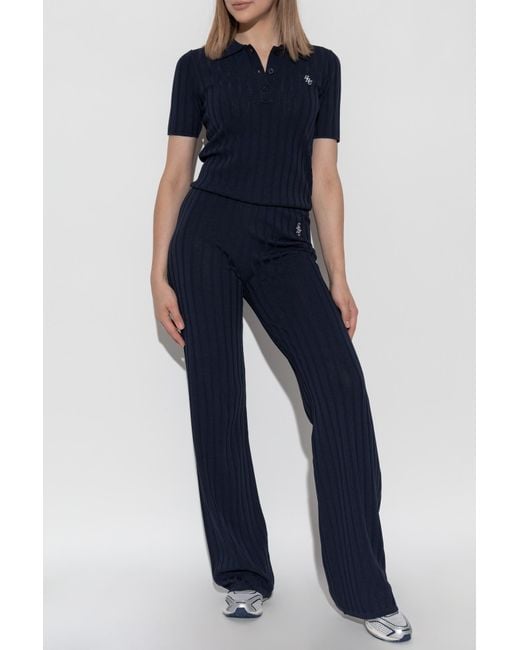 Sporty & Rich Blue Trousers From The "Riviera" Collection