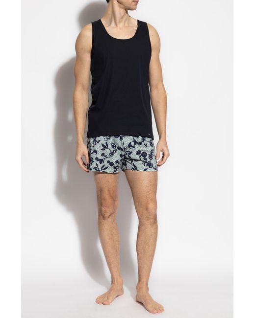Hanro Black Ribbed Top for men
