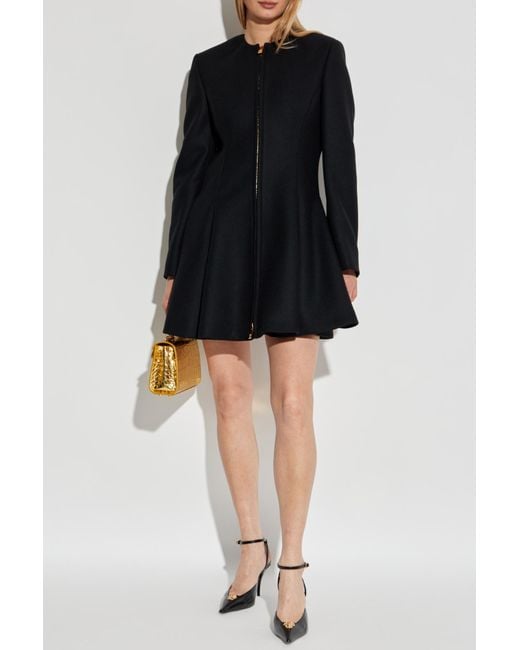 Versace Black Wool Coat