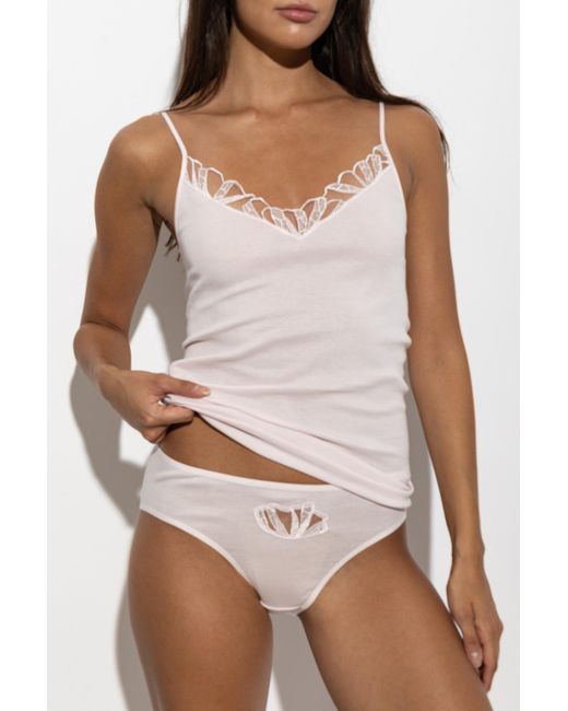 Hanro Pink Cotton Briefs 'Rosaria'