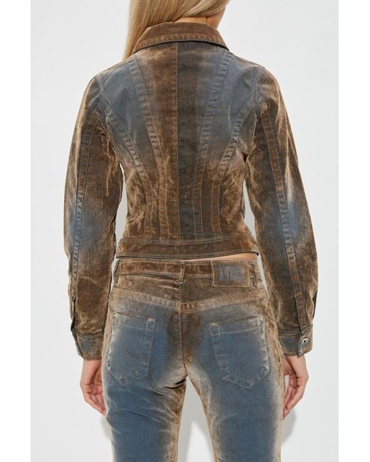 KNWLS Brown Jacket With Velvet Finish