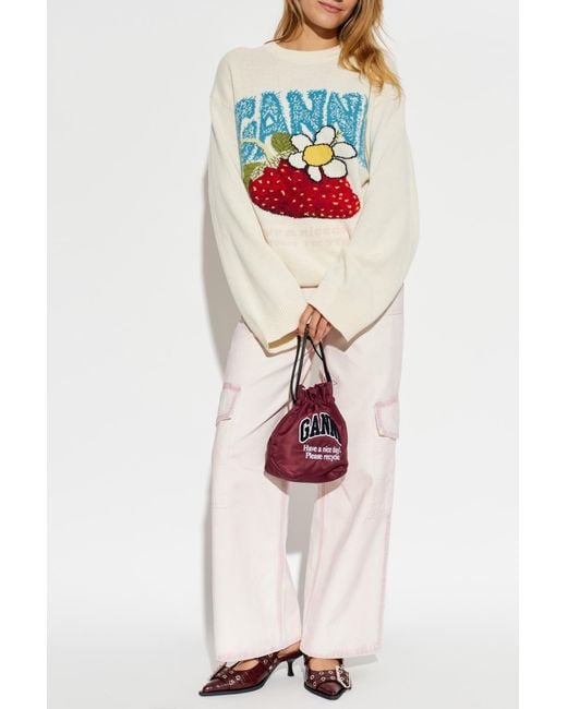 Ganni White Cargo Jeans