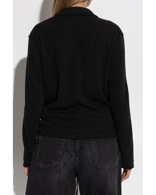R13 Black Wrap Shirt