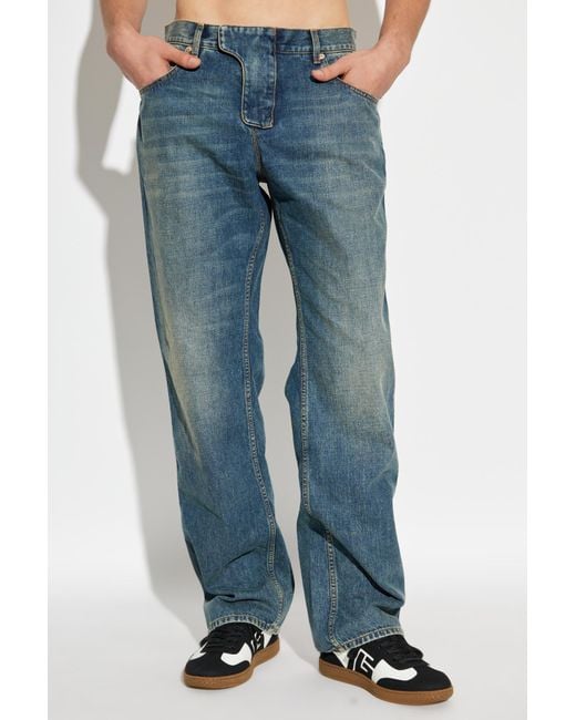 Balmain Blue Straight-Leg Jeans for men