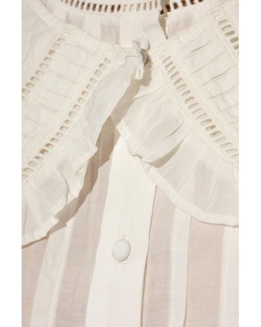 AllSaints White Shirt With Detachable Collar 'Olea'