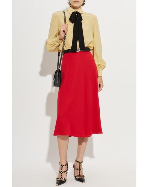 Valentino Garavani Natural Silk Shirt With A Scarf
