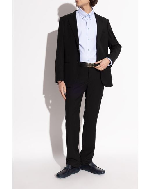 Ferragamo Black Front Loafers for men