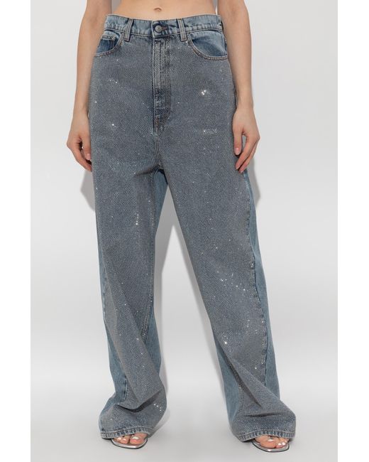 Stella McCartney Blue Jeans With Shimmering Sequins