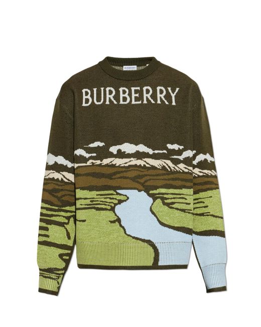 Burberry Green Sweater 'Langdon' for men