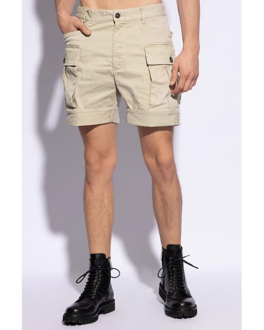 DSquared² Natural 'cargo Marine' Shorts, for men