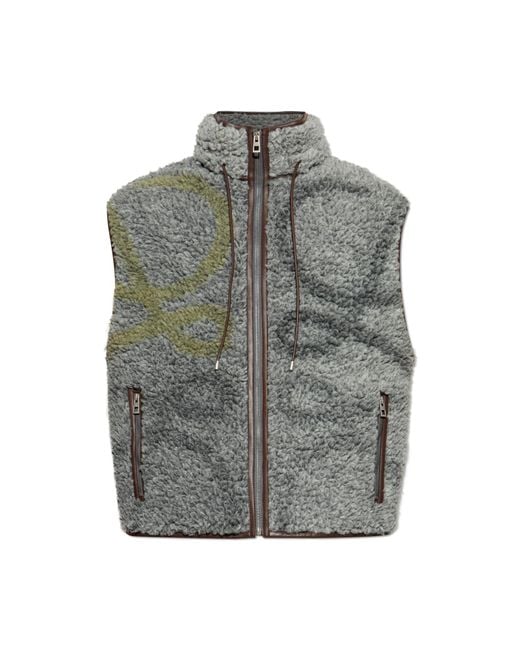 Loewe Natural Vest With A Collar Tightened With Drawstrings for men