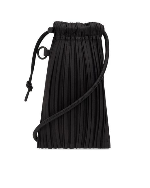 Pleats Please Issey Miyake Black 'pleats Mini Pochette' Shoulder Bag,