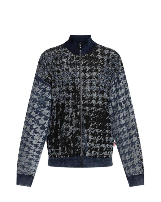 DIESEL Black Sweatshirt With "S-Corr" Pattern for men