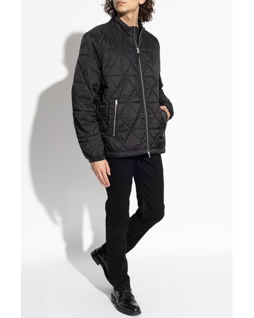 AllSaints Black Quilted Jacket 'Tribex' for men