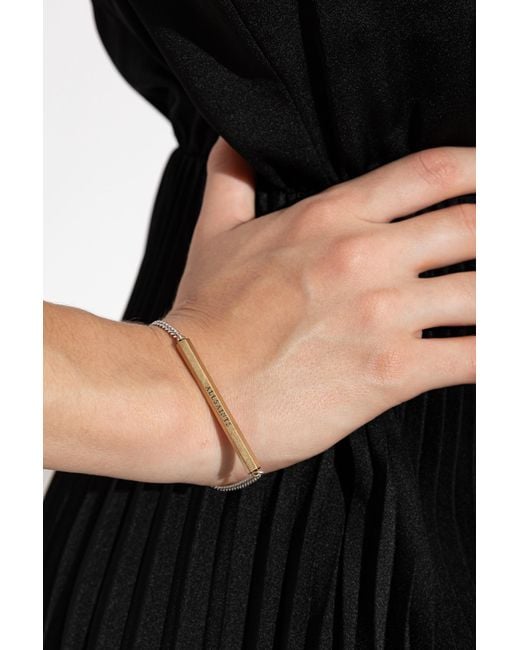 AllSaints White Brass Bracelet
