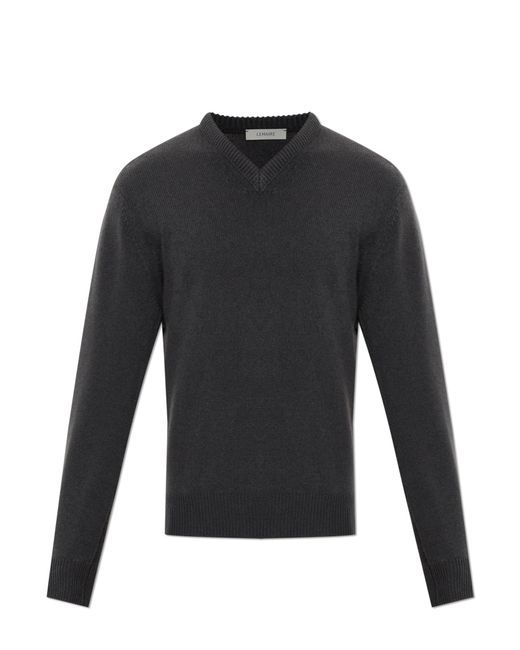 Lemaire Black Cashmere V-Neck Sweater