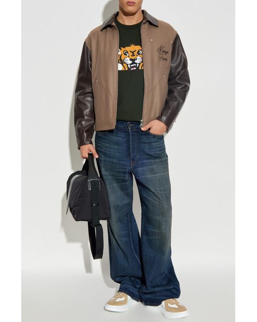 KENZO Brown Wool Jacket for men
