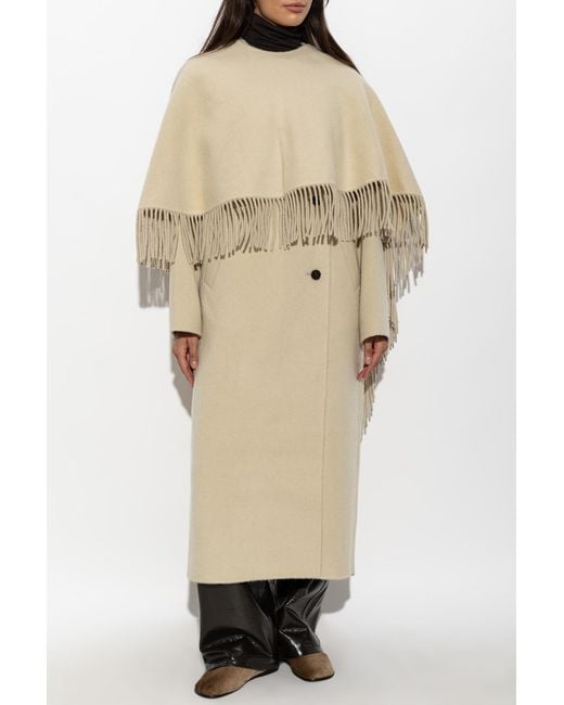 Rohe Natural Wool Coat With Scarf