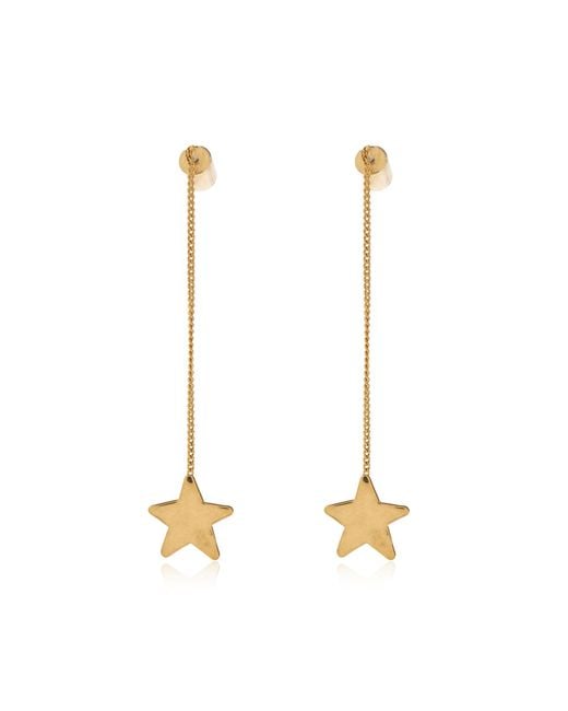 Jil Sander White Long Earrings