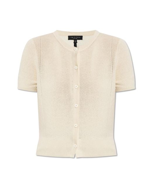 Rag & Bone Blue Short-Sleeved Cardigan