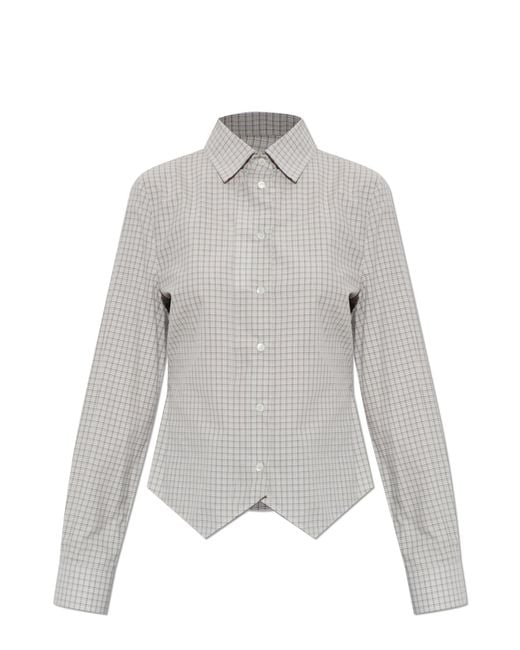 Maison Margiela Gray Checked Shirt