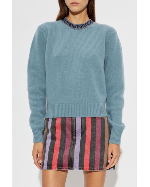 Versace Blue Wool Sweater