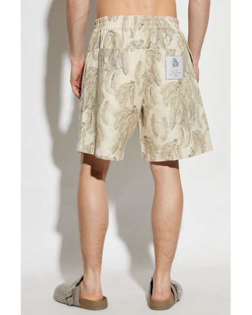Jacquemus White Patterned Shorts for men