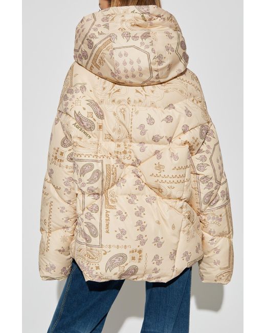 Khrisjoy Natural Down Jacket With Paisley Print