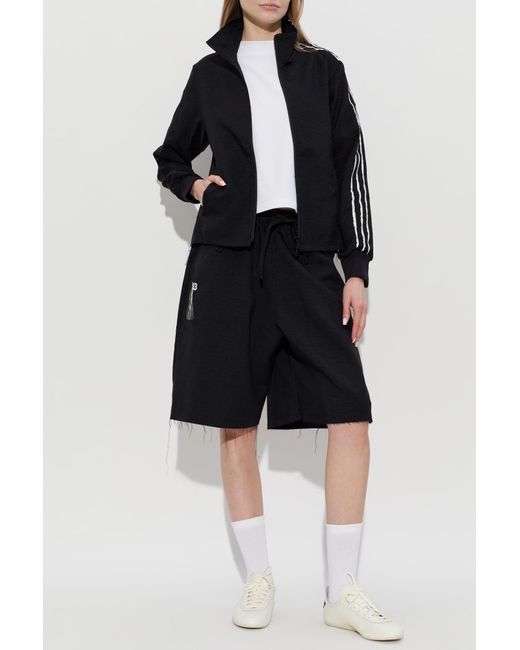 Y-3 Blue Sweatshirt With Raw Hem