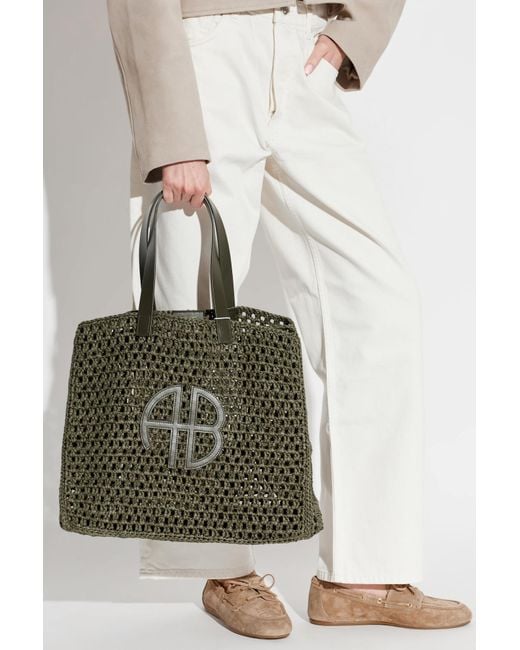 Anine Bing Black "Rio Large" Shopper Bag