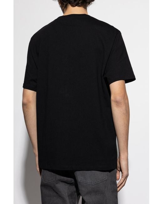 Loewe Black T-Shirt With Colorful Print for men